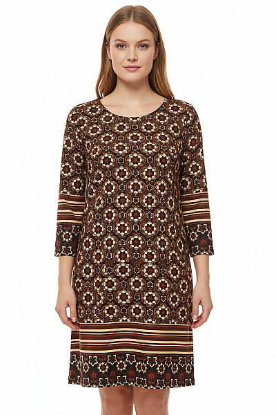 Tričkové  Šaty Hnědé