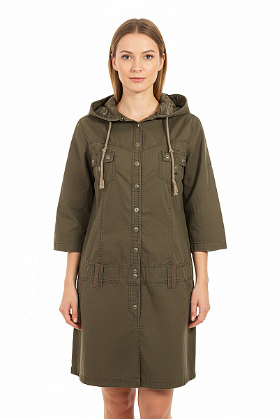 Košilové  Šaty Khaki