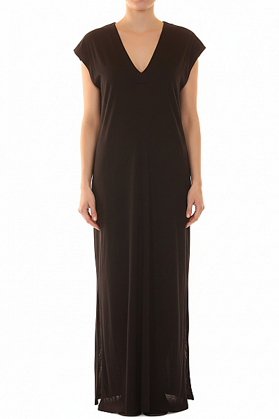 HM  Dámské černé Dlouhé šaty Tričkové Volnočasové Vel. M