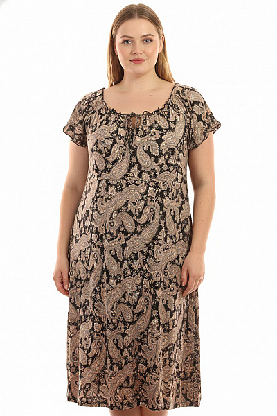 Dámské šaty Paisley Volnočasové Letní Vel. XL