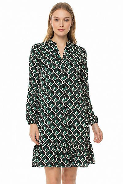 F&F Letní  Šaty Zelené Second Hand Vel.  34