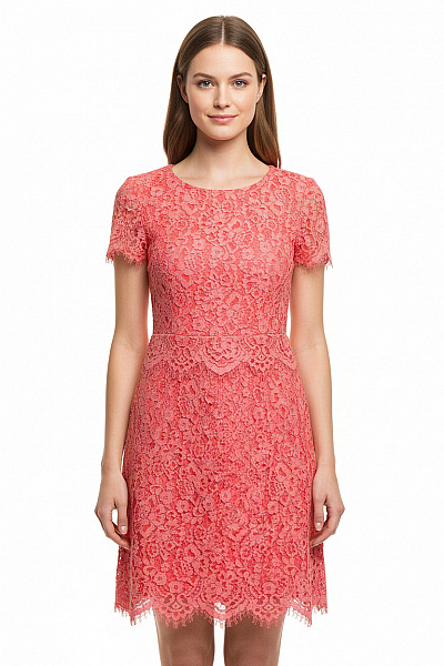  Šaty S Krajkou Růžové Jake*s Vel. 38