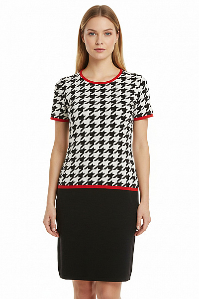  Šaty Pletené Černobílé Vel. S