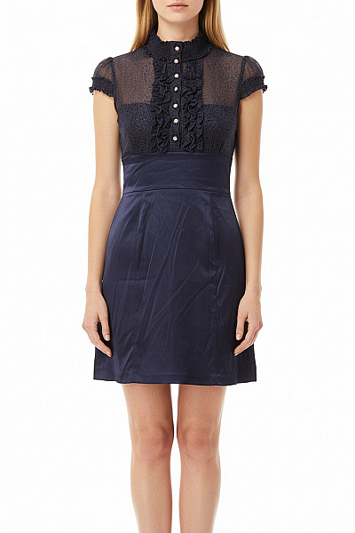 Šaty Modré Second Hand Vel. XS