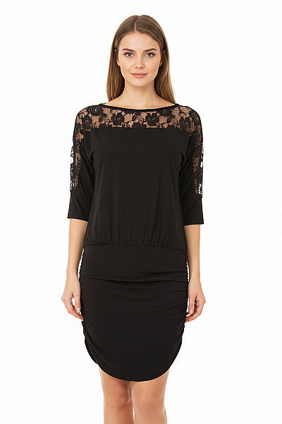  Šaty S Krajkou Černé Vel. 40