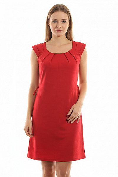Dámské šaty Krátké červené Volnočasové S Páskem Vel. M