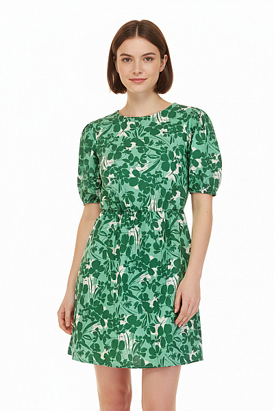  Šaty S Květinovým Potiskem Zelené TRENDYOL Second Hand Vel. 36