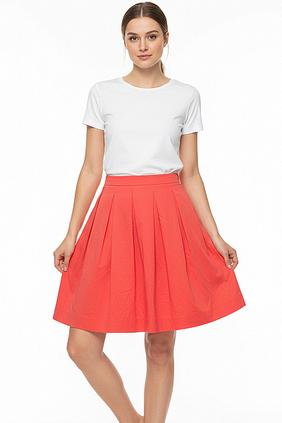  Sukně áčková Červená