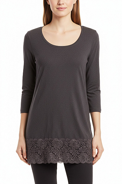  Halenka Jednobarevná Šedá Vel. 38