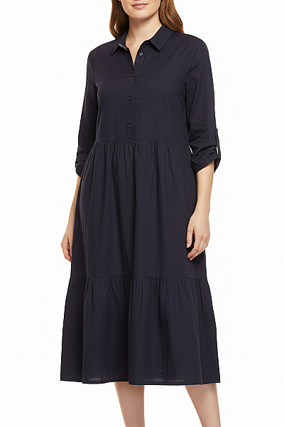 Esmara Dámské Košilové šaty S Dlouhým Rukávem Volnočasové Jednobarevné Vel. 44