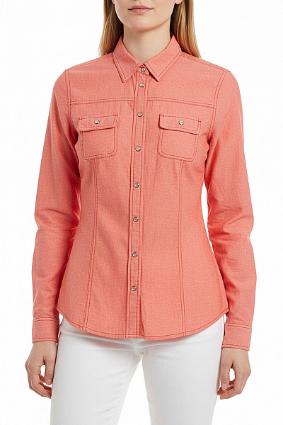 KENVELO Společenská Dámská Košile Červená Second Hand Vel. M