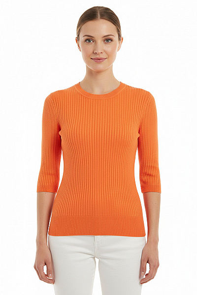 Dámský Svetr Oranžový Marks & Spencer Second Hand Vel. 38