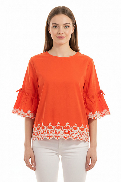 Primark  Halenka Jednobarevná Červená Second Hand Vel. 36