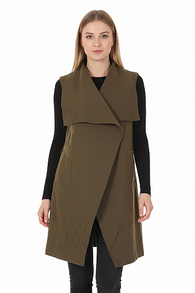 Dlouhá Dámská Vesta Khaká