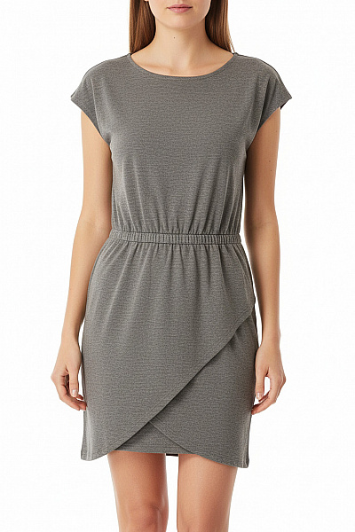 Tričkové  Šaty Šedé Vel. S