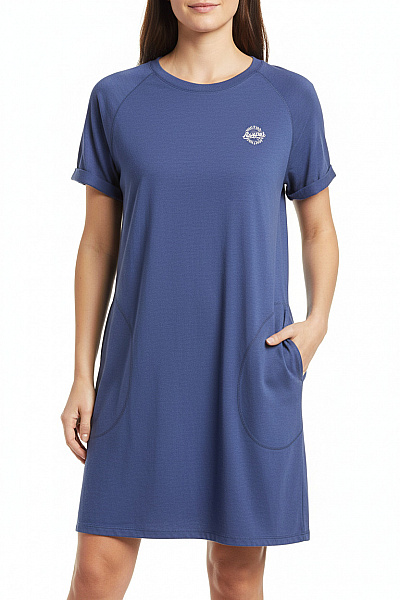  Mikinové Šaty Modré Second Hand