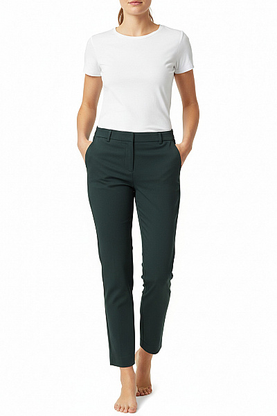 STRADIVARIUS Dámské Kalhoty Zelené Second Hand Vel. 34