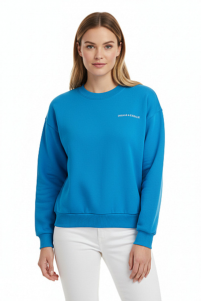 Dámská Mikina Bez Zapínání Modrá