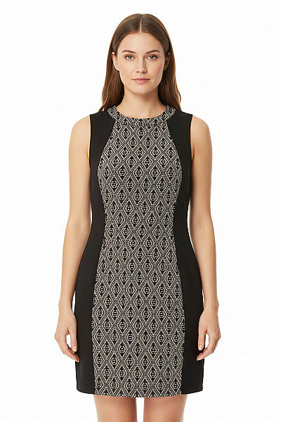 Pouzdrové šaty  Šaty Černobílé Second Hand Vel.  40