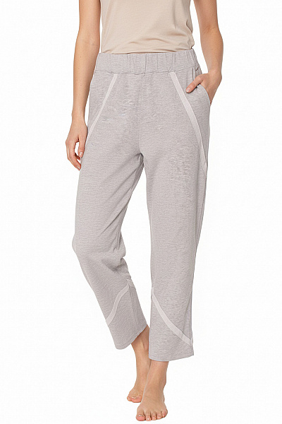 INFINITE Dámské Kalhoty Rovné Šedé