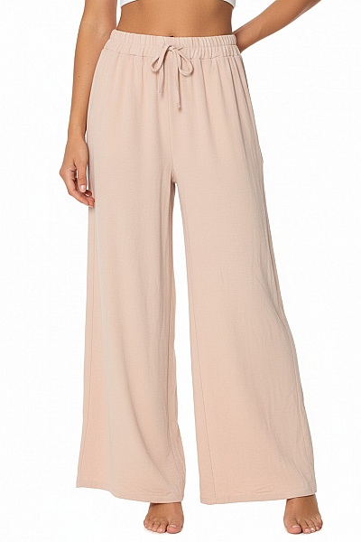 Dámské Kalhoty Rovné Béžové