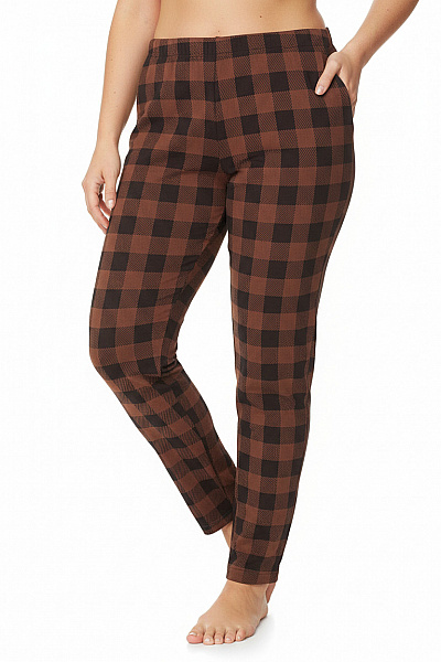 Dámské Kalhoty Rovné Hnědé Vel. 44