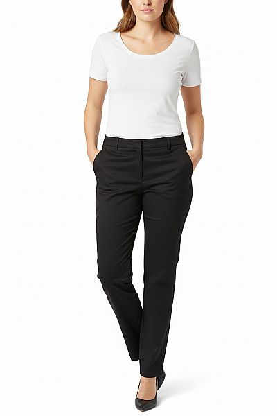 Dámské Kalhoty Rovné Černé Second Hand Vel. 40