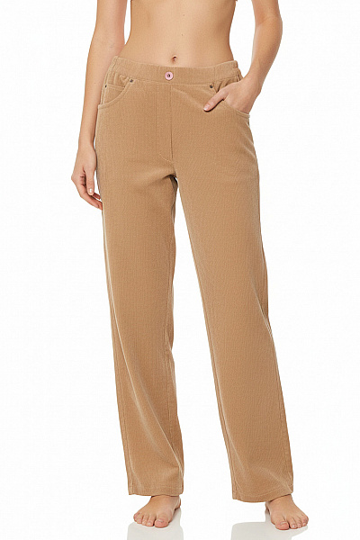 Dámské Kalhoty Rovné Hnědé