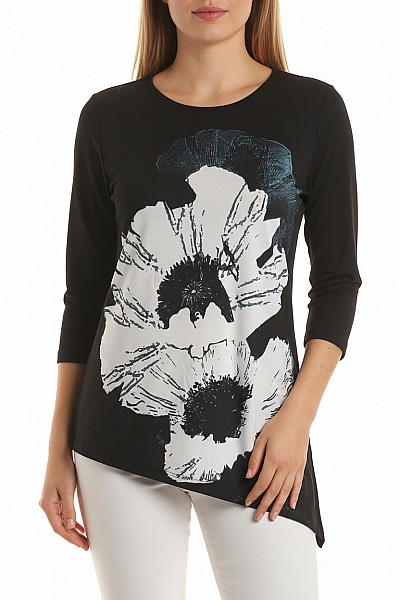 SELECTION Dámské Tričko S Potiskem Černé Vel. 36/38