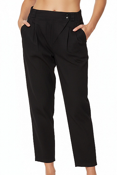 Dámské Kalhoty Černé Second Hand Vel. M