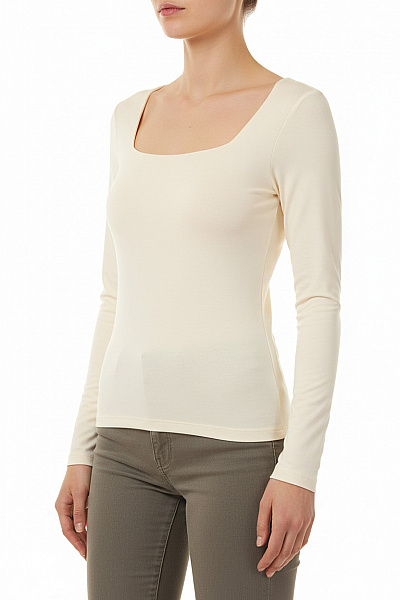 Jednoduché Dámské Tričko Béžové Vel. S