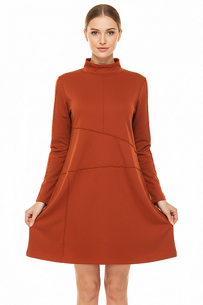 Sinsay Tričkové  Šaty Hnědé Vel. S