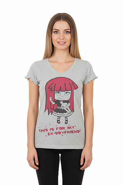 Dámské Tričko Šedé Second Hand Vel. M