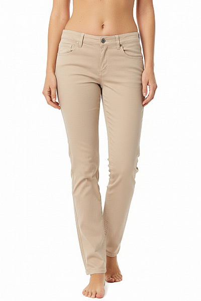 Dámské Kalhoty Rovné Béžové Vel. 38/30