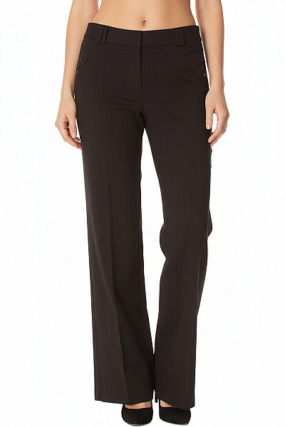 Dámské Kalhoty Rovné Černé Vel. 38