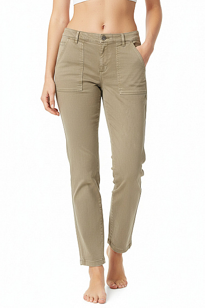 F&F Dámské Kalhoty Rovné Zelené Vel. 36