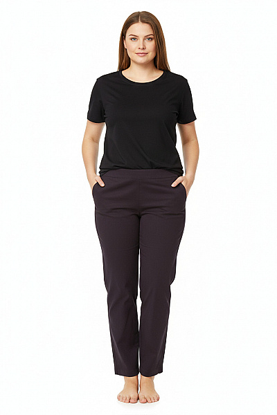 Dámské Kalhoty Rovné Modré Tchibo Vel. 42