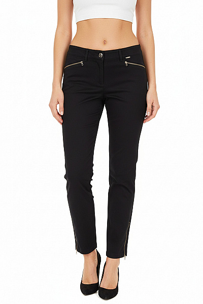 Dámské Kalhoty Rovné Modré Vel. 38