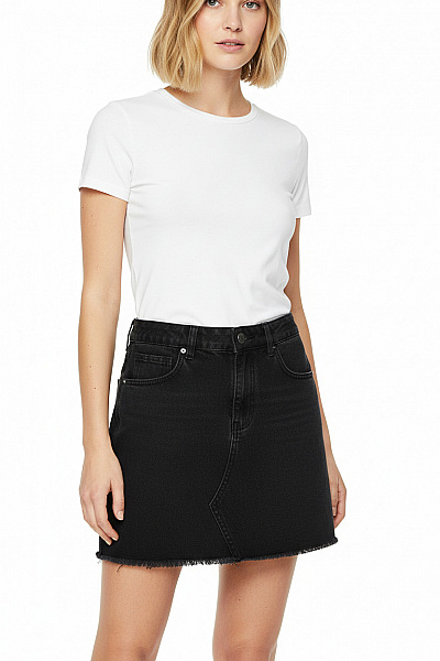 Džínová  Sukně Černá Boohoo Second Hand Vel. 38