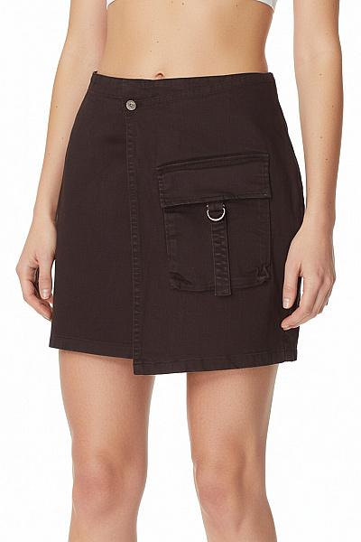 RAINBOW Džínová  Sukně Černá Vel. 38