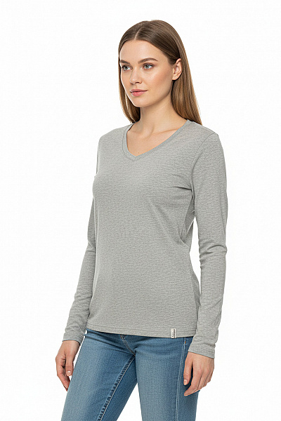 Moodo Jednoduché Dámské Tričko Šedé Vel. M