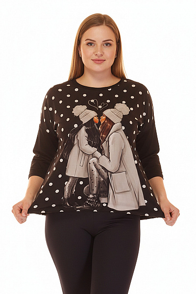 Dámské Tričko Černobílé