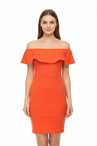 GATE Tričkové  Šaty Oranžové Vel. 36