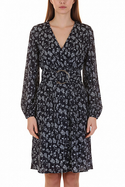  Šaty S Květinovým Potiskem Modré Orsay Vel. 36