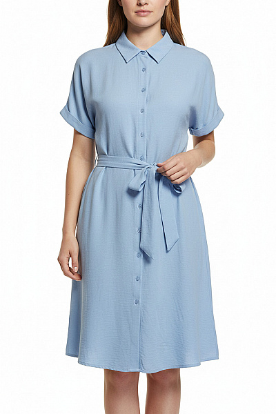 Šaty Modré Second Hand Vel. 34