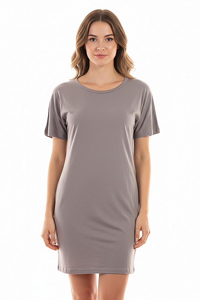 GATE Tričkové  Šaty Šedé Vel. 38