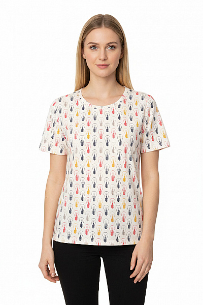 Dámské Tričko S Potiskem Barevné