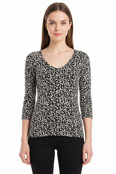 Dámské Tričko S Potiskem Modré Second Hand