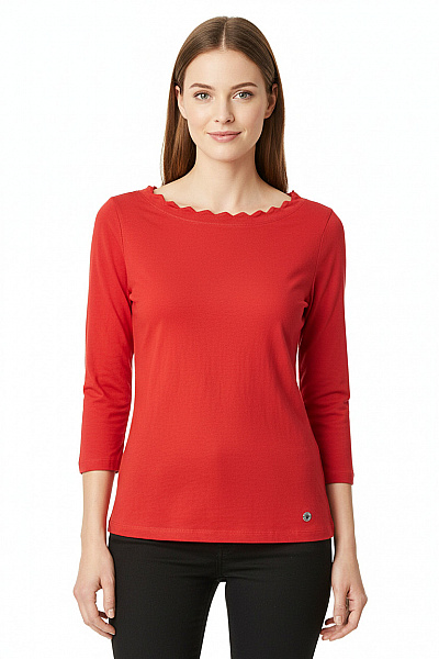 Tchibo Jednoduché Dámské Tričko Červené Vel. 36/38