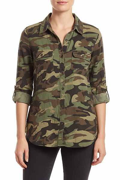 Vzorovaná Dámská Košile Khaká Vel. M